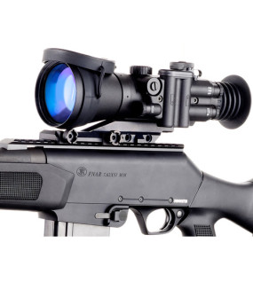Bering Optics D-740 4x69 Premium Night Vision Riflescope (3rd Gen Filmless, White Phosphor, Red-Green Mil-Dot Reticle)