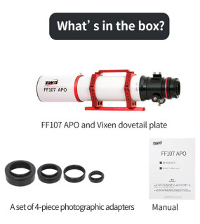 ZWO FF107 APO Astronomical Telescope OTA Only