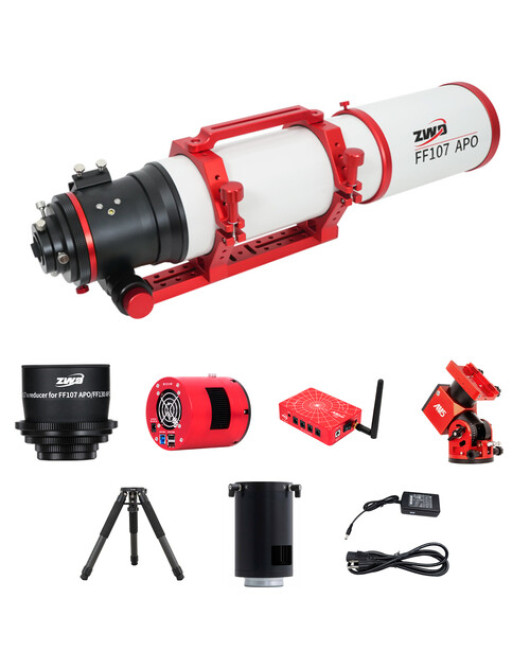 ZWO FF107 Telescope with 26MP Astronomical Camera, GoTo Mount & Tripod Kit