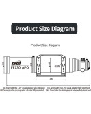 ZWO FF130 APO Astronomical Telescope (OTA Only)